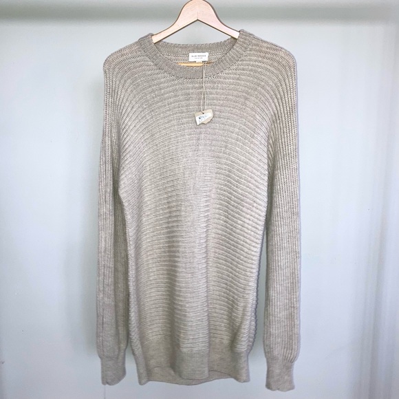 NWT Club Monaco 100% merino wool horizontal shaker ribbed crewneck sweater. 🤎 - Picture 5 of 8